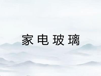 家电玻璃
