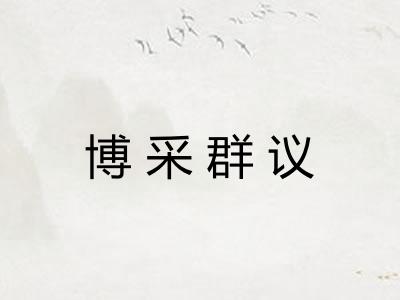 博采群议