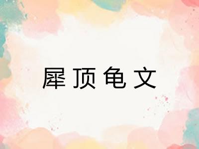 犀顶龟文