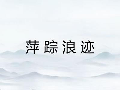 萍踪浪迹
