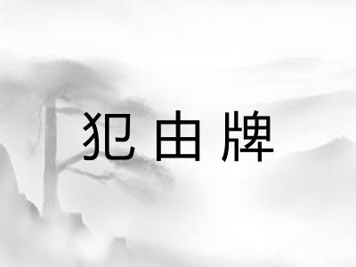 犯由牌