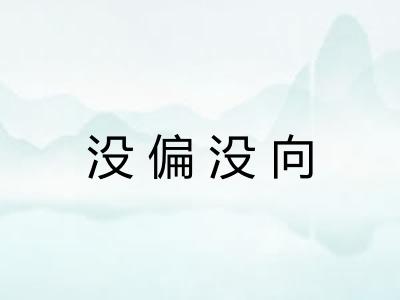 没偏没向
