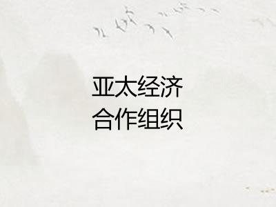 亚太经济合作组织