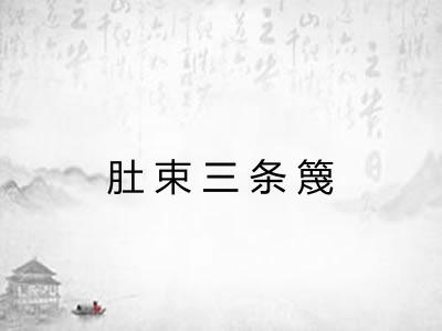 肚束三条篾