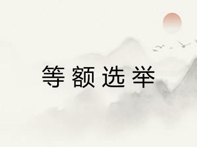 等额选举