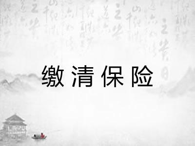 缴清保险