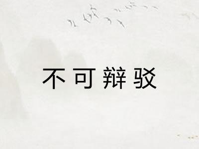 不可辩驳