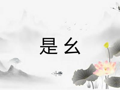 是幺