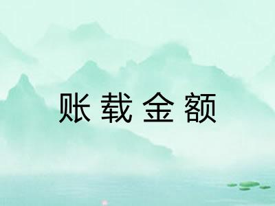 账载金额