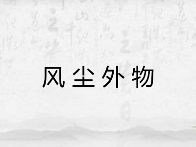 风尘外物