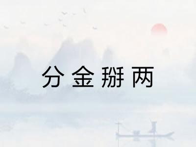 分金掰两
