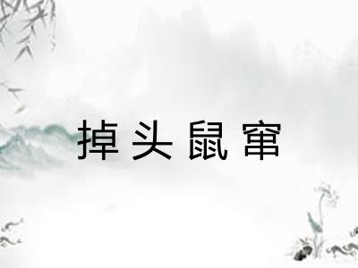 掉头鼠窜