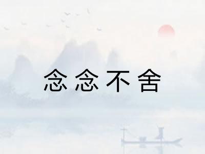 念念不舍