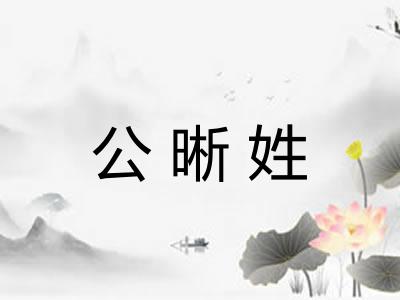 公晰姓