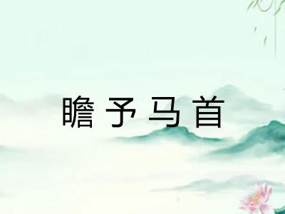 瞻予马首