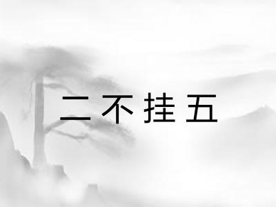 二不挂五