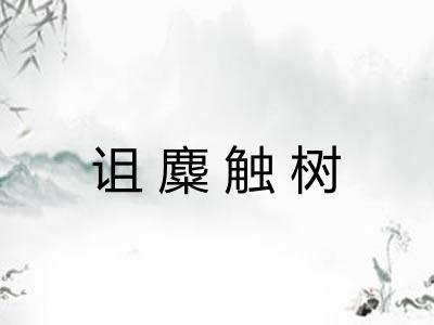 诅麋触树