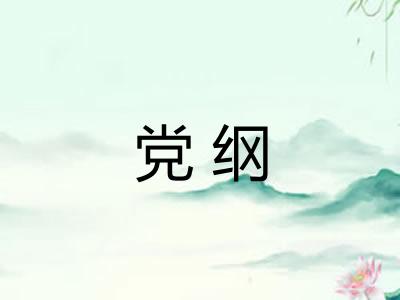党纲
