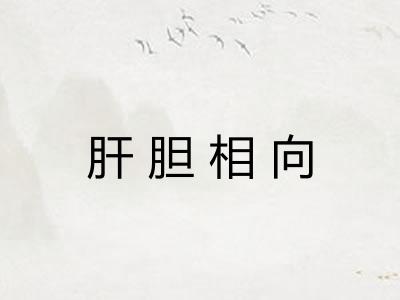 肝胆相向