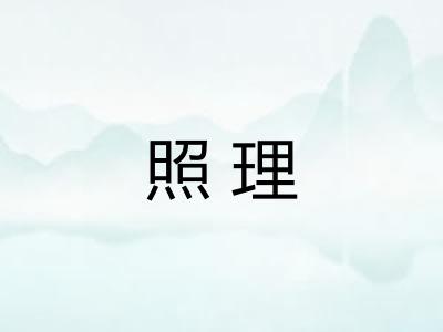 照理