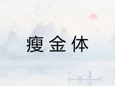 瘦金体