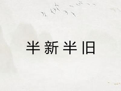 半新半旧