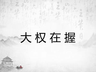 大权在握