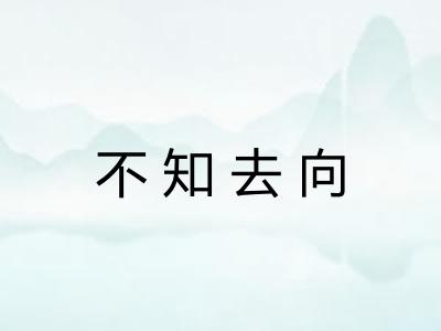 不知去向
