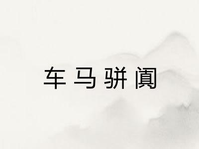 车马骈阗