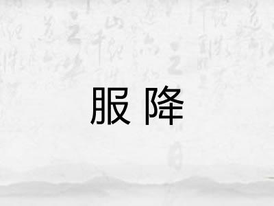服降