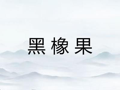 黑橡果
