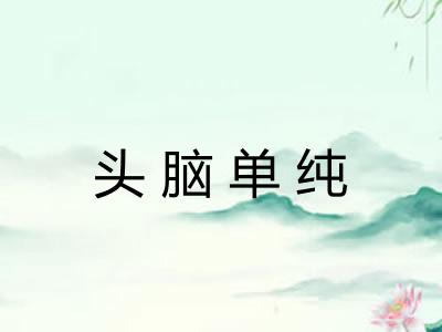 头脑单纯
