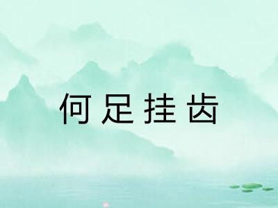 何足挂齿