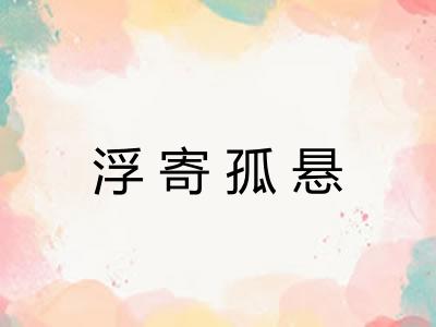 浮寄孤悬