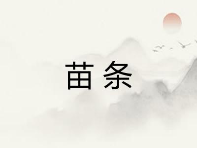 苗条