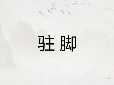 驻脚