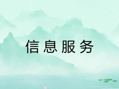 信息服务