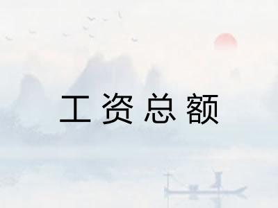 工资总额
