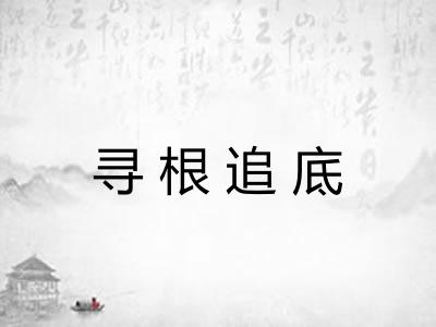寻根追底