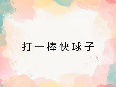 打一棒快球子