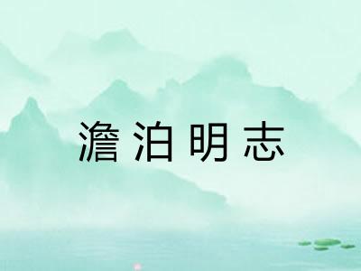 澹泊明志