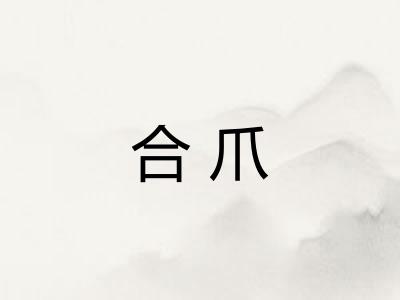 合爪
