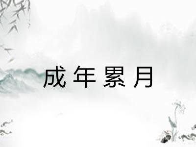 成年累月