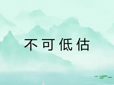 不可低估