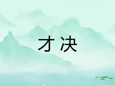 才决