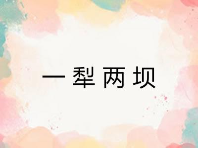 一犁两坝