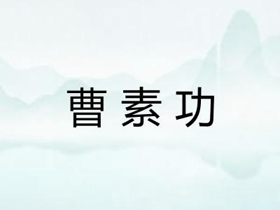 曹素功