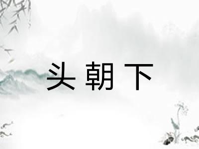 头朝下