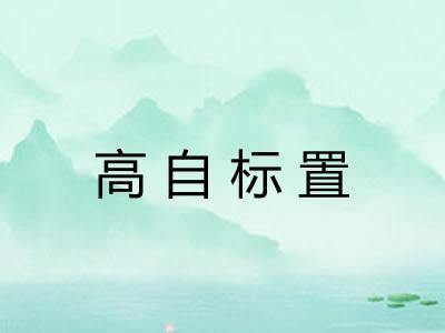 高自标置