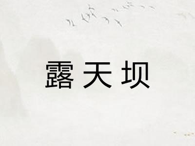 露天坝